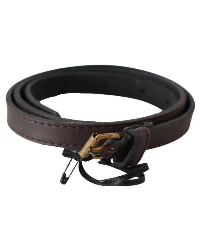 MILA SCHON Leather Belt Brown Casual