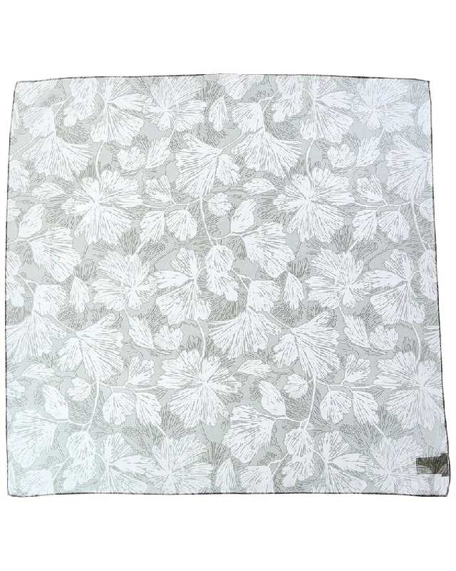 Brunello Cucinelli Floral-Printed Square Silk Scarf