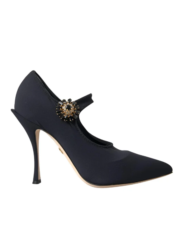 Dolce & Gabbana  Floral Embellished Pumps in Black