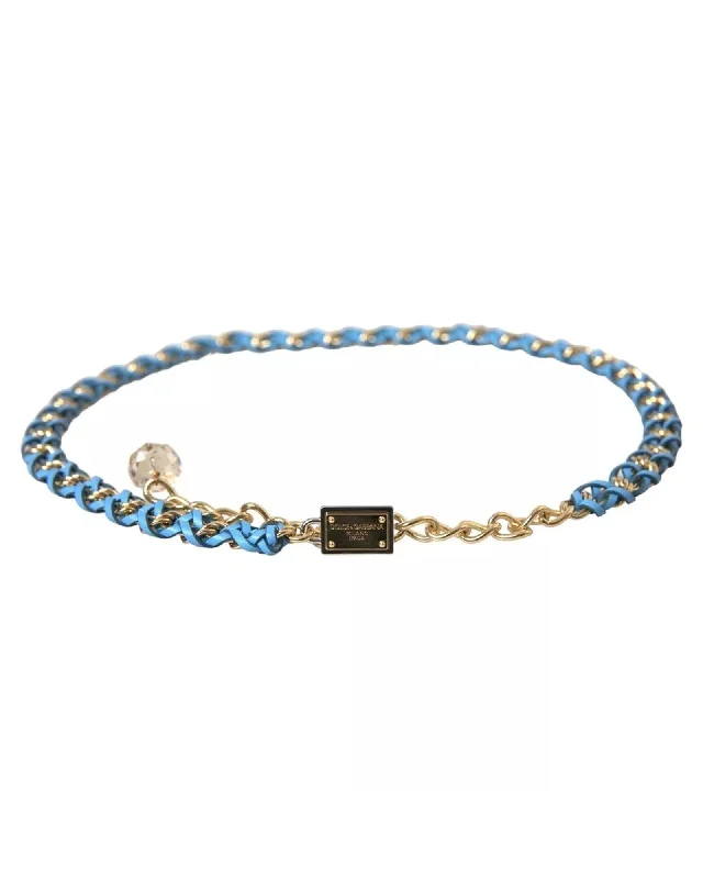 Dolce & Gabbana  Braided Chain Leather Belt for Women