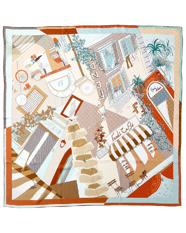 Fendi Foulard Silk Scarf