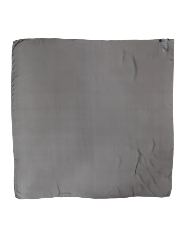 Dolce & Gabbana Scarf Solid Color Lightweight Women Gray Scarves