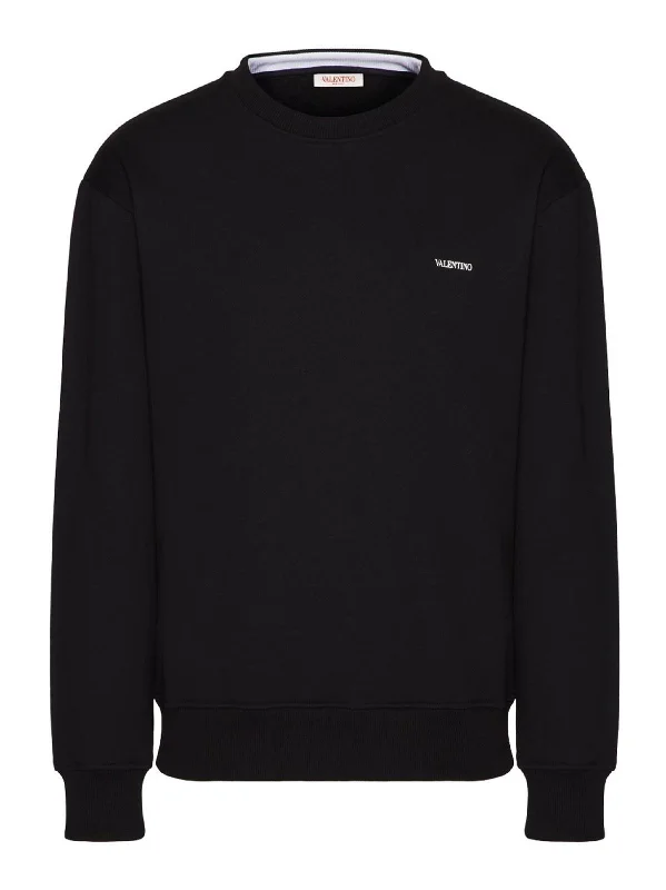 Valentino Garavani Printed Logo Sweatshirt in Black