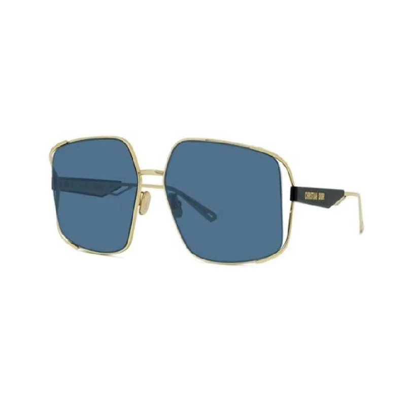 Dior Square Full Rim, with a Gold frame and Blue lens.