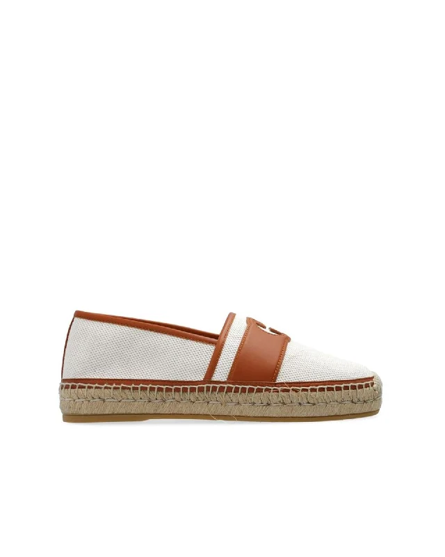 Gucci Espadrille Leather Logo Detail Men Beige General