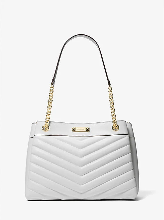 Michael Kors Whitney Medium Quilted Tote Bag White 