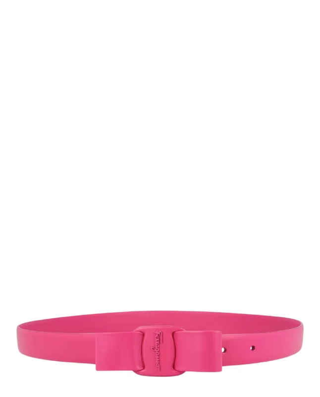 Ferragamo Womens Vara Bow Skinny Belt