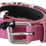 Just Cavalli  Suede Belt Pink