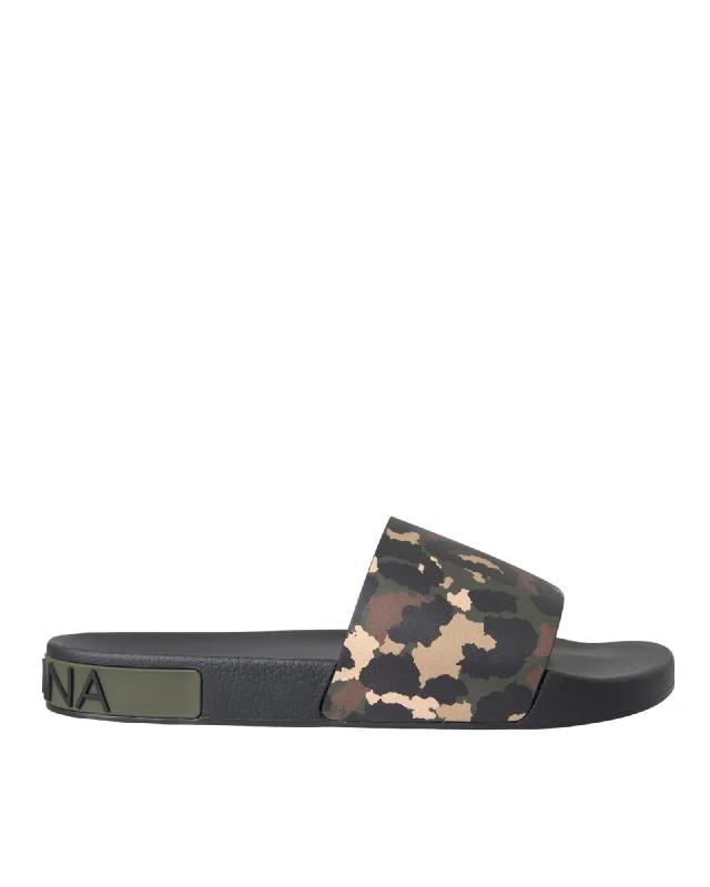 Dolce & Gabbana  Mens Portofino Camouflage Slides