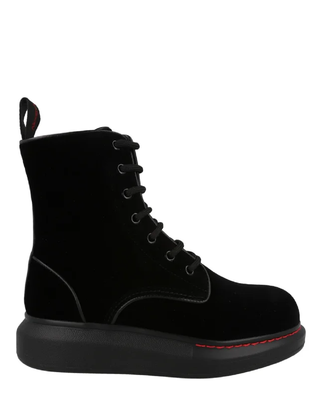 Alexander McQueen Womens Hybrid Lace Up Boot