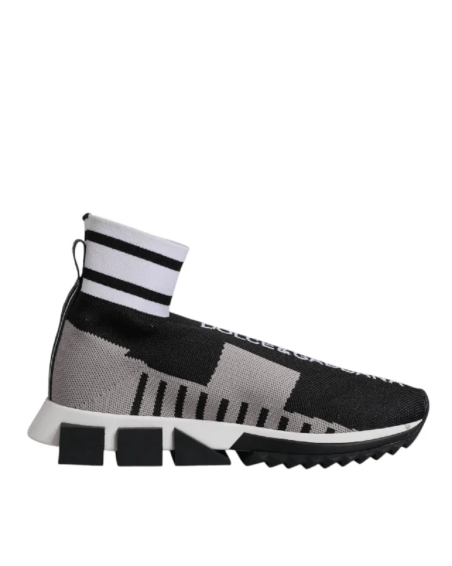 Dolce & Gabbana Portofino SlipOn Sneaker Chunky Sole Women Black And Gray