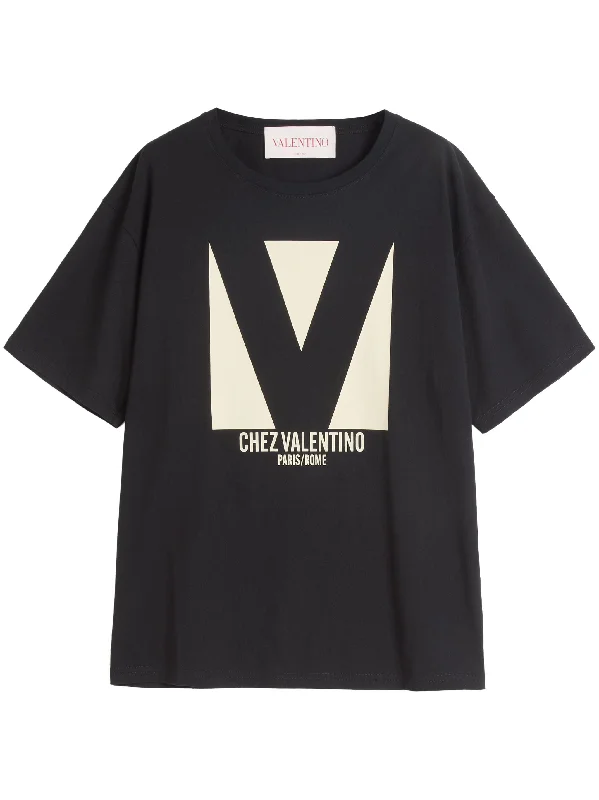 Valentino Garavan Jersey T-shirt with Chez Valentino print