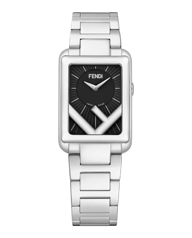 Fendi Womens Run Away Stainless Steel 32mm Bracelet Fashion Watch