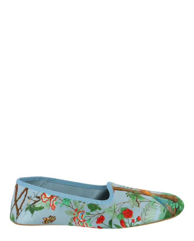 Gucci Mens Satin Voyage Tian Printed Slippers