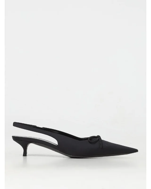 Balenciaga Neoprene Slingback Kitten Heel Pumps Women Black