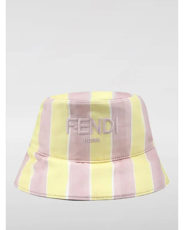 Fendi Striped Bucket Hat Kids Multicolor