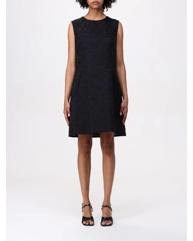 Dolce & Gabbana Floral Brocade ALine Dress Women Black Dresses