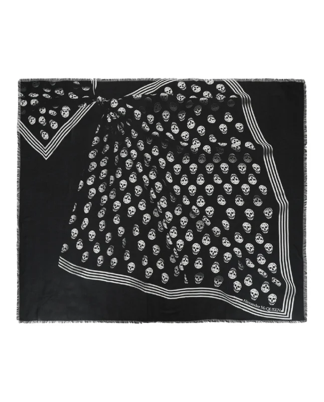 Alexander McQueen Womens Skull Print Modal Scarf