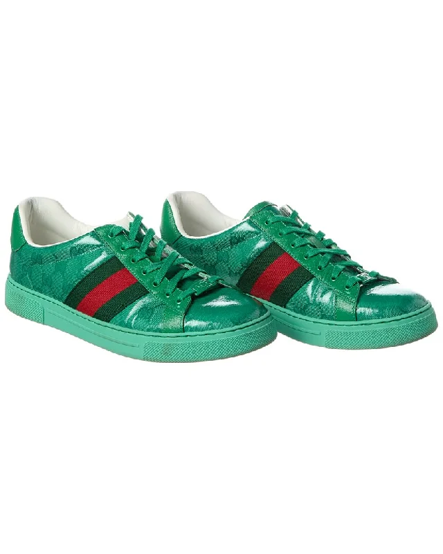Gucci Ace Gg Crystal Canvas Sneaker (Authentic Pre-Owned)