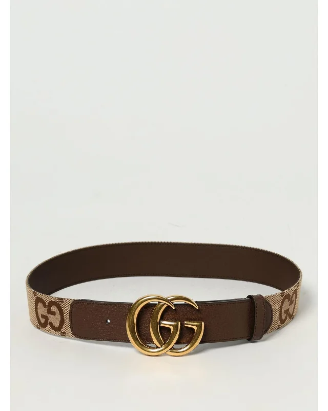 Gucci GG Marmont Leather Belt Women Camel