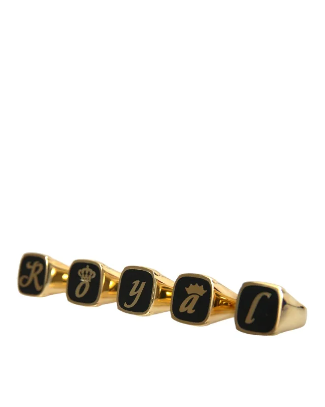 Dolce & Gabbana  Royal Signet Ring Set Gold