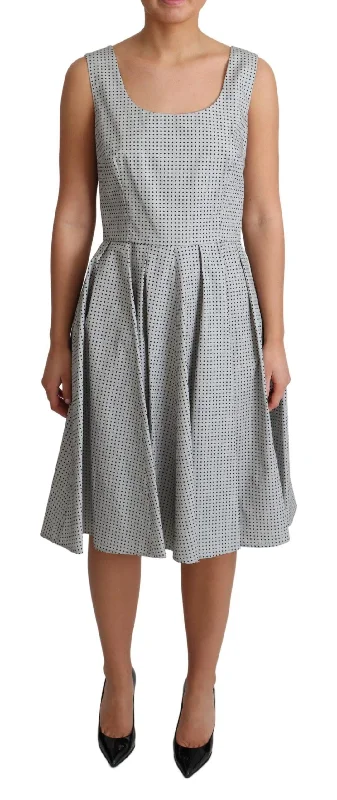 Dolce & Gabbana  Polka Dot A-Line Dress - Gray