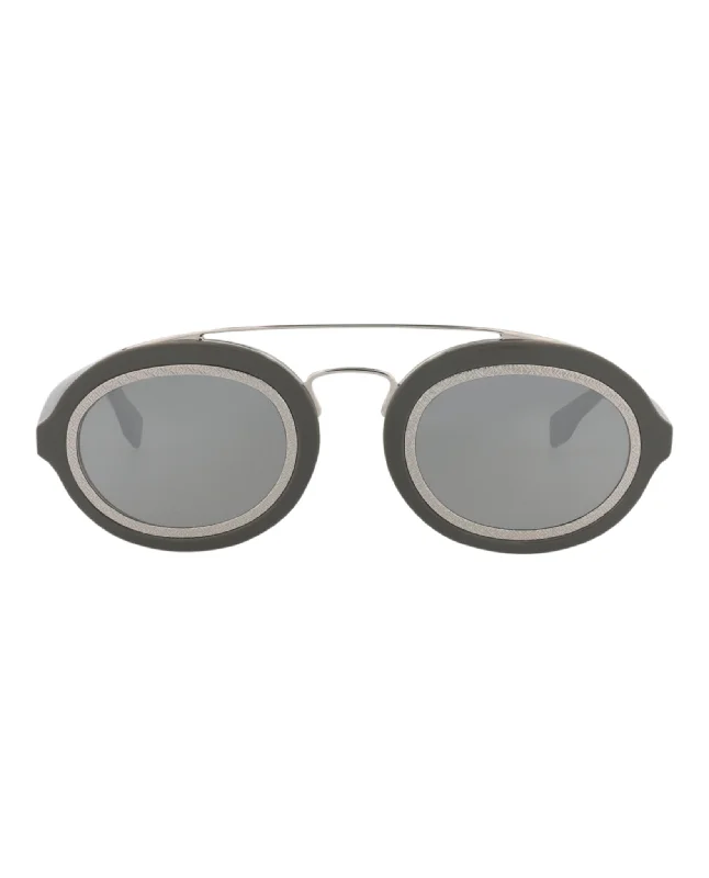 Fendi Womens Aviator Grey Grey Silver Fashion Designer Eyewear