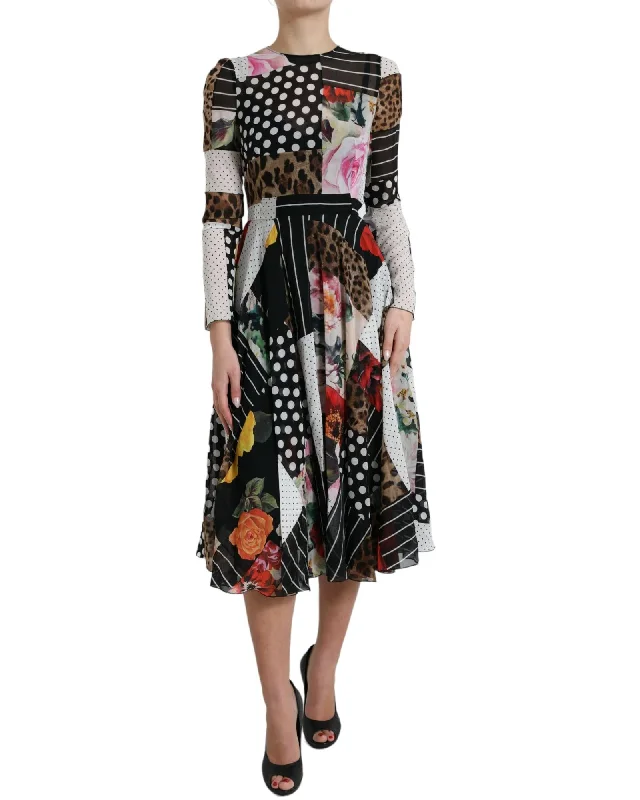 Dolce & Gabbana  Patchwork Print Midi Dress