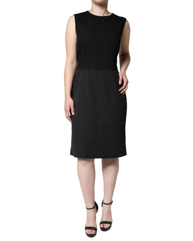 Dolce & Gabbana  Lace and Crepe Dress