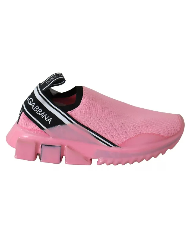 Dolce & Gabbana Portofino SlipOn Knit Sneaker Women Pink