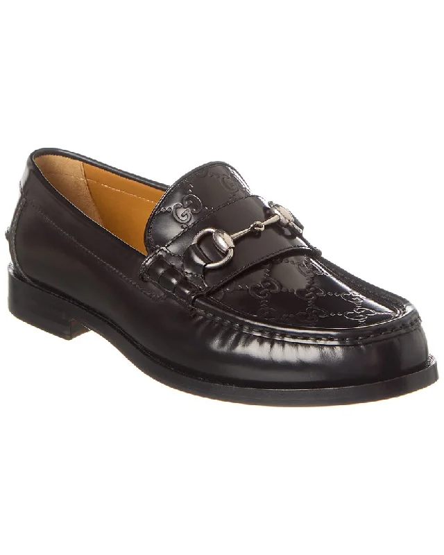 Gucci Horsebit Gg Leather Loafer