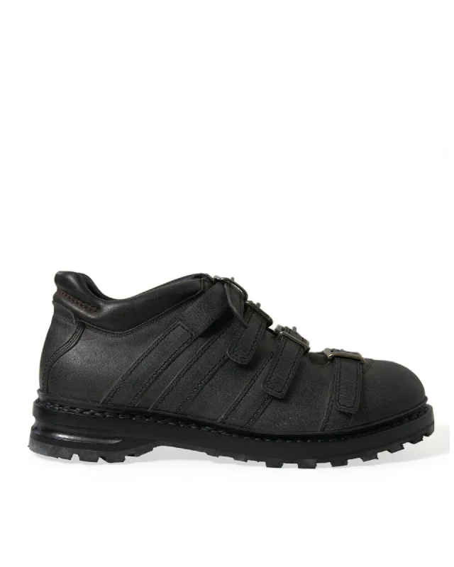 Dolce & Gabbana  Black Leather Boots for Men