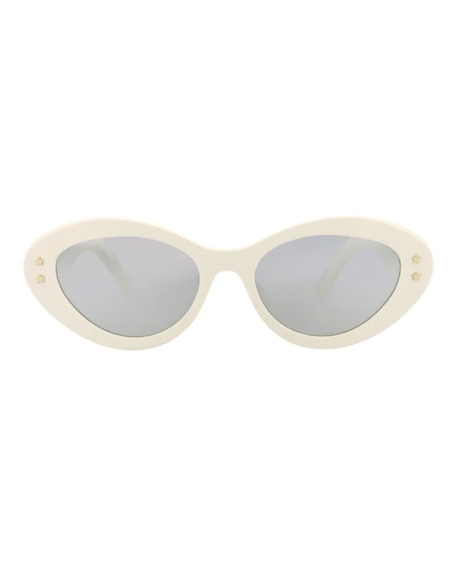 Dior Womens Round/Oval Ivory Ivory Brown Fashion Designer Eyewear