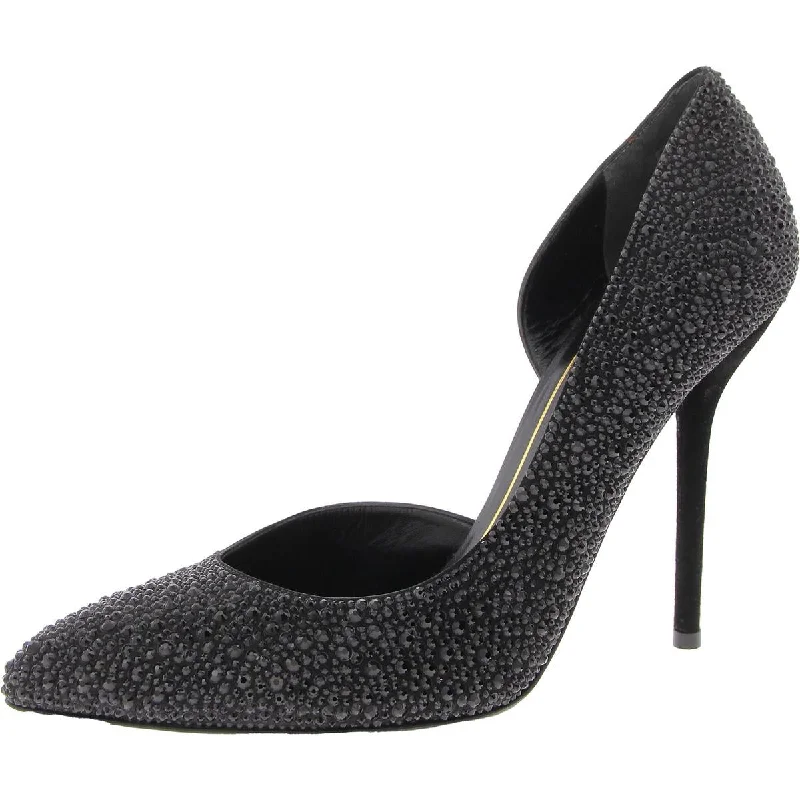 Womens Embellished Textured Pumps