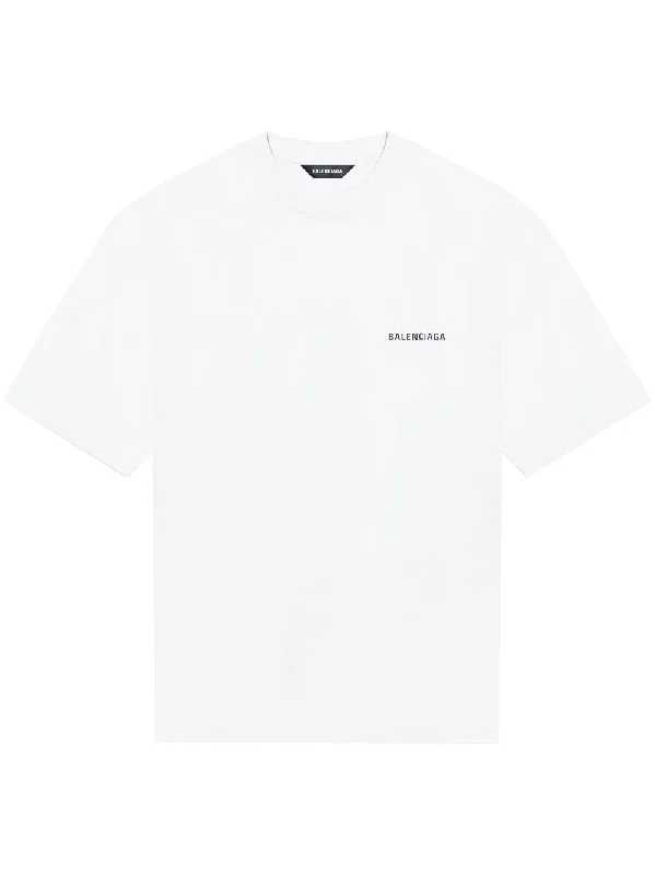 Balenciaga Logo Print Short-sleeve T-shirt White