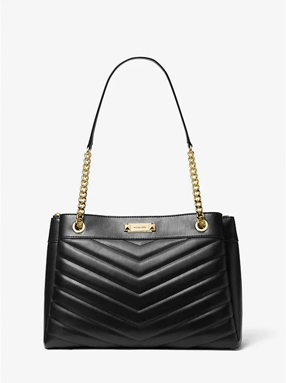 Michael Kors Whitney Medium Quilted Tote Bag Black 