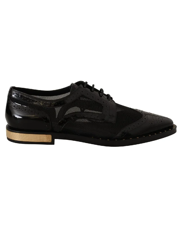 Dolce & Gabbana  Women's Black Brogue Oxford Shoes
