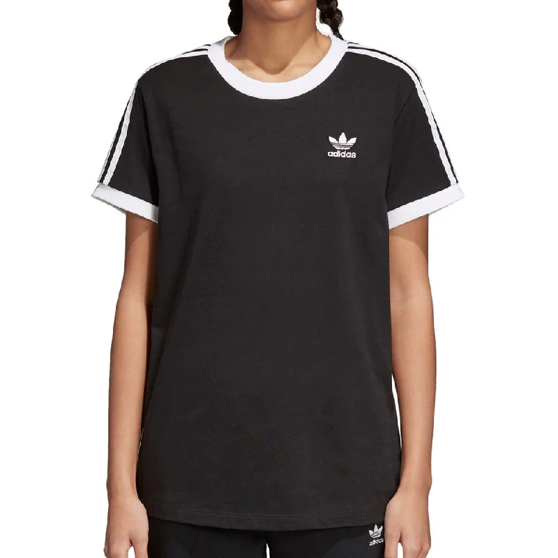 Adidas Originals Trefoil Three Stripes Women's T-Shirt Black/White