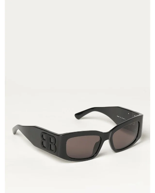 Balenciaga BB0040S Sunglasses Rectangular Frame Women Black