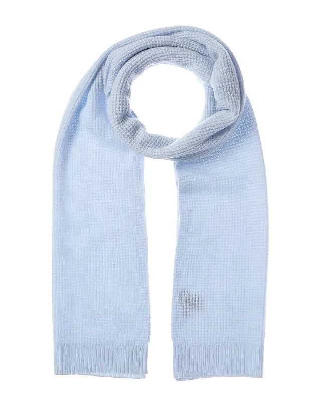 Hannah Rose Waffle Stitch Cashmere Scarf
