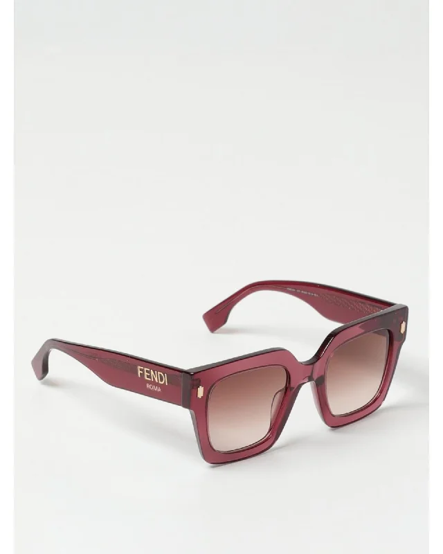 Fendi FE 4010 Square Sunglasses Women Burgundy