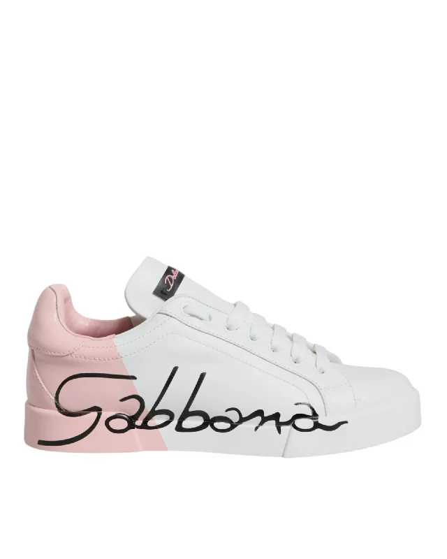 Dolce & Gabbana Portofino Sneakers Signature Logo Women White