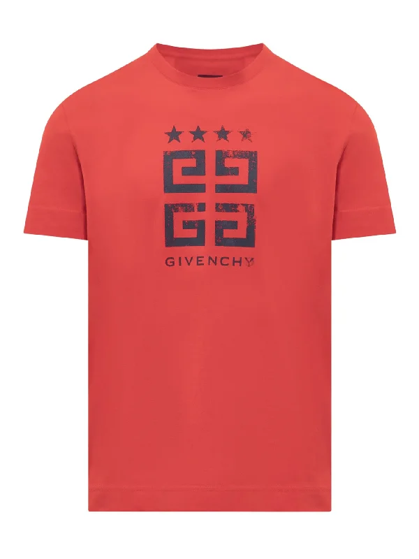 Givenchy 4G Stars Slim Fit T-Shirt in Red