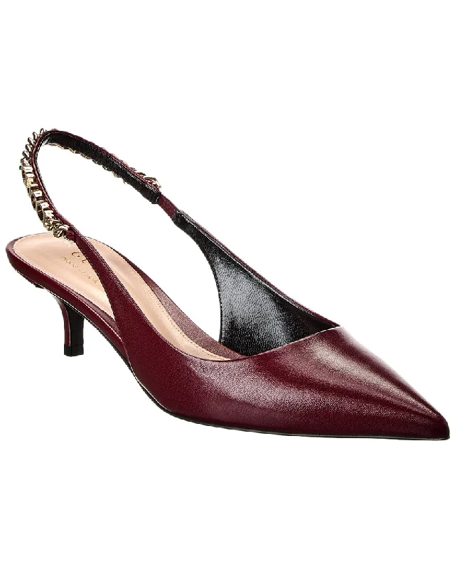 Gucci Signoria Leather Slingback Pump