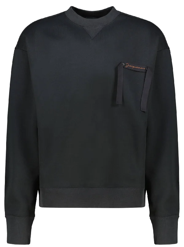 Jacquemus Col Rond Le Sweatshirt in Black