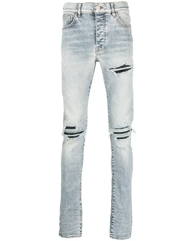 Amiri MX1 Stone Indigo Washed Ripped Jeans in Blue
