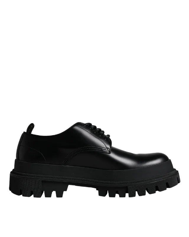 Dolce & Gabbana Leather Lace Up Trekking Dress Shoes