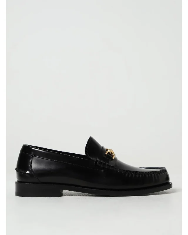 Versace Medusa Loafers Leather Men Black