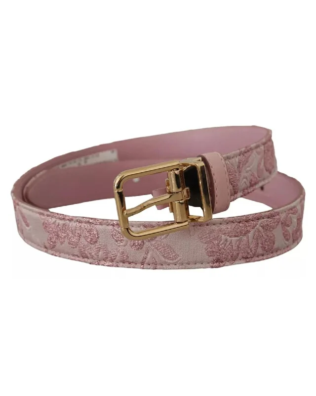 Dolce & Gabbana  Women's Floral Leather Belt