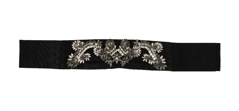 Dolce & Gabbana  Black Embellished Belt